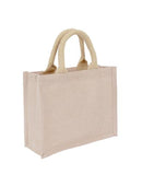 Wholesale Plain Small Premium Jute + Cotton Bag