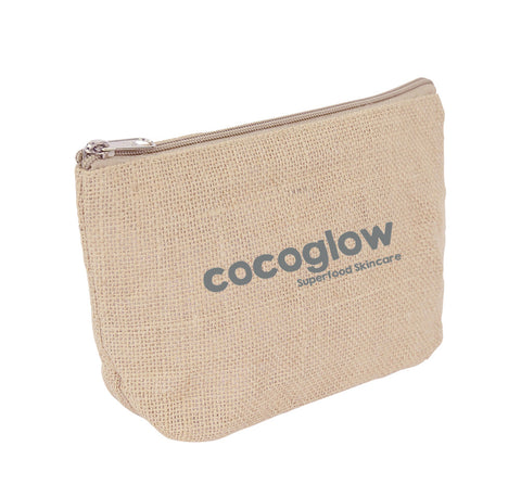 Jute Cosmetic Zipper Bag