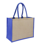 Jute Laminated Landscape - Royal Blue Gusset JT-LAND-BL