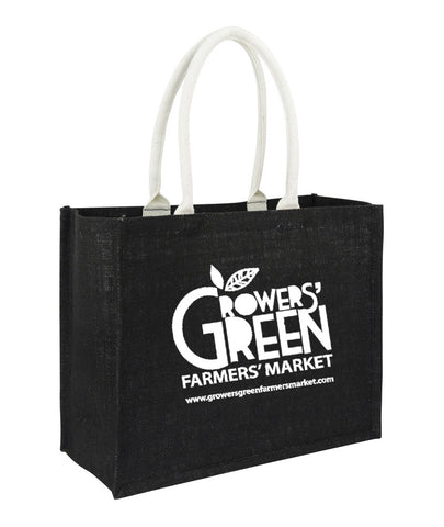 Jute Hessian Bag Laminated Landscape - Full Black
