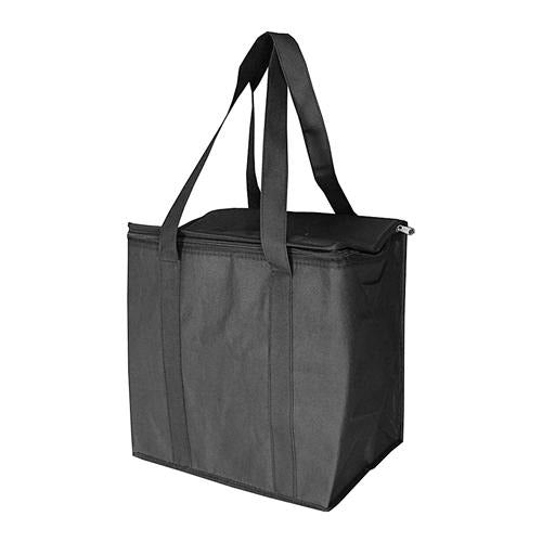Non Woven Cooler Bag With Zipped Lid NWB016-BK - Plain Bag