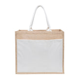 Jute Laminated Bag with Natural Canvas Pocket JT-CAN-PKT