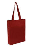 Bulk Plain Red Cotton Tote Bag With Base Gusset Only