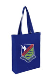 Royal Blue Cotton tote bags with base gusset 