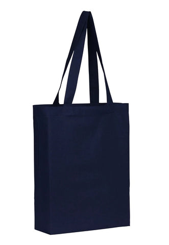 Cotton Tote With Base Gusset Only - Navy - Plain Bag