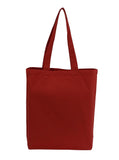 Cotton Tote With Base Gusset Only - Red - Plain Bag