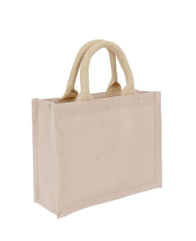 Wholesale Plain Small Premium Jute + Cotton Bag
