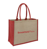 Laminated Jute bags with Red Gusset
